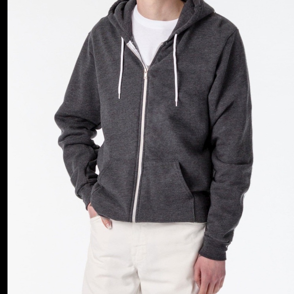H&M dark heather gray zip up